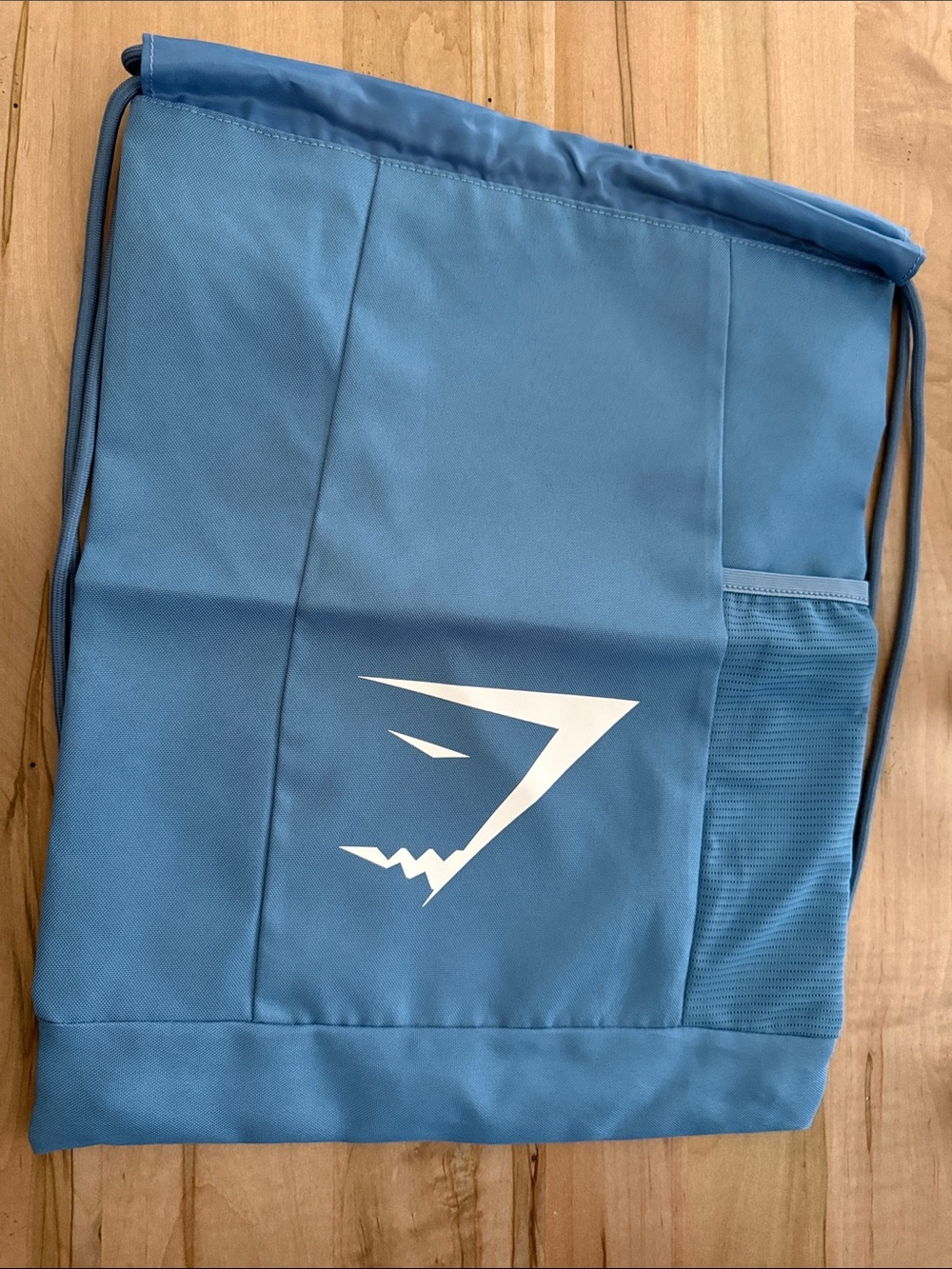 Gymshark Light Blue Drawstring Training Sack with White Logo